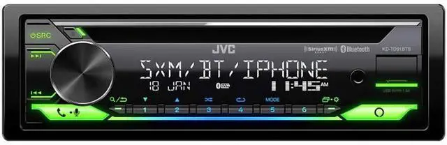 Main image of JVC KD-TD91BTS Bluetooth Car Stereo Receiver with USB Port  2-Line LCD Display, AM/FM Radio  CD and MP3 Player - Amazon Alexa Enabled  Single DIN - 13-Band EQ (Black)