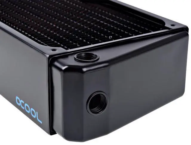 Alt view image 3 of 5 - Alphacool NexXxos UT60 Full Copper X-Flow Radiator, 480mm, Quad Fan, Black