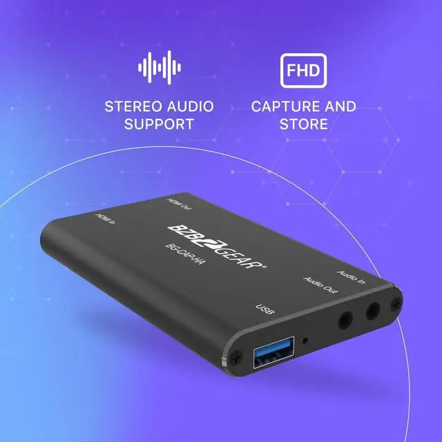 Alt view image 2 of 5 - BZBGEAR USB 3.0 1080P FHD Powered HDMI Capture Card - BG-Cap-HA