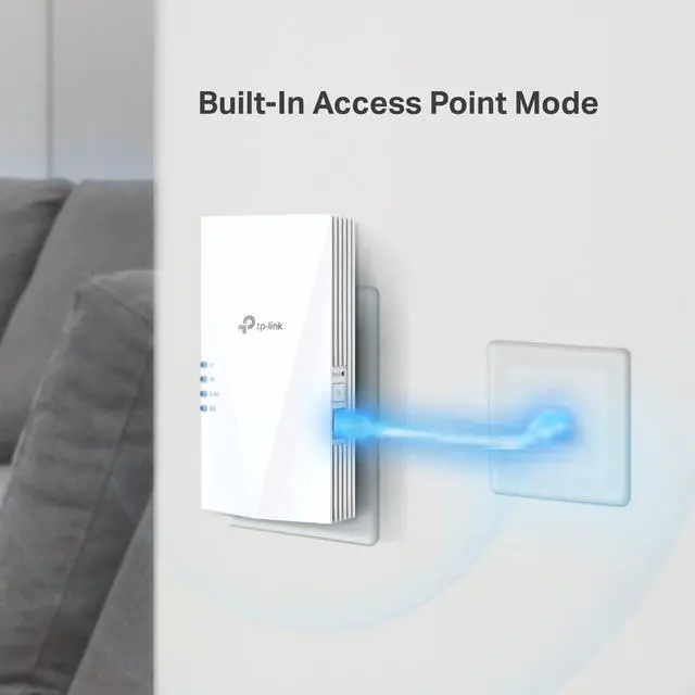 Alt view image 4 of 5 - TP-Link AX3000 WiFi 6 Range Extender Internet Booster(RE700X), Dual Band, AP Mode w/Gigabit Port, OFDMA, Beamforming, APP Setup, OneMesh Compatible