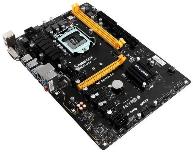 Alt view image 3 of 4 - Biostar 198118 Motherboard Tb250-btc Core I7/i5/i3 Lga1151 B250 Ddr4 Sata Pci Express Usb Atx