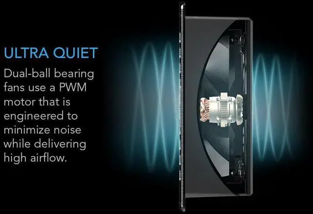 Alt view image 4 of 5 - AC Infinity AIRFRAME T7 Black, High-Airflow Cooling Fan System 17", Exhaust Airflow, for AV Equipment Rooms, Closets, and Enclosures