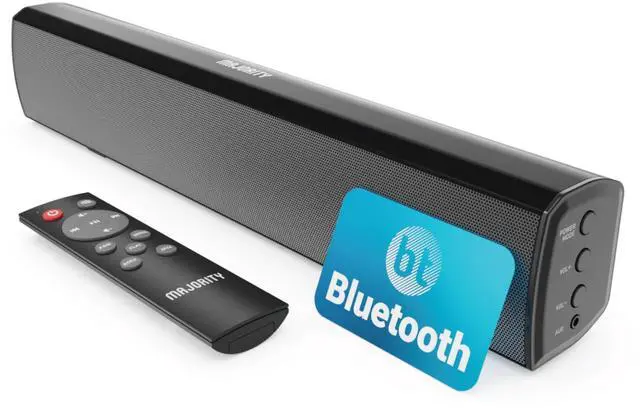 Main image of Majority Sound Bar for Smart TV, 50 Watts, 2.0 Bluetooth TV Sound Bar, 15 Inch Home Audio Sound Bars, Small Soundbar for TV and PC | AUX, RCA, Optical, USB | Gaming, Music, Movies - Bowfell Black
