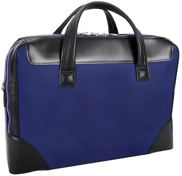 Main image of McKLEIN 17" Nylon Dual Compartment Laptop Briefcase- HARPSWELL- Navy