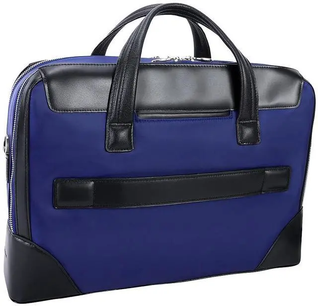 Alt view image 4 of 5 - McKLEIN 17" Nylon Dual Compartment Laptop Briefcase- HARPSWELL- Navy