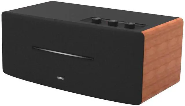 Alt view image 4 of 5 - Edifier D12 Integrated Desktop Computer Speakers with Bluetooth 5.0, Wireless Stereo Tabletop Speaker 70 Watts RMS with Subwoofer Line Out, RCA, Aux Input for PC Monitor Laptop - Wooden Enclosure