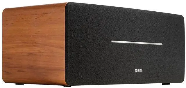 Alt view image 3 of 5 - Edifier D12 Integrated Desktop Computer Speakers with Bluetooth 5.0, Wireless Stereo Tabletop Speaker 70 Watts RMS with Subwoofer Line Out, RCA, Aux Input for PC Monitor Laptop - Wooden Enclosure