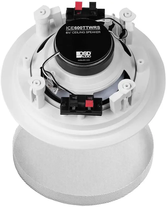 Alt view image 5 of 5 - OSD Weatherproof 6.5 in-Ceiling Single Stereo - Dual Tweeter Speaker - ICE600TTWRS