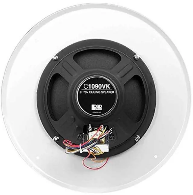 Alt view image 4 of 5 - OSD Audio 8" Commercial 70V Ceiling Speaker w/Front Volume Control Knob Single White C1090