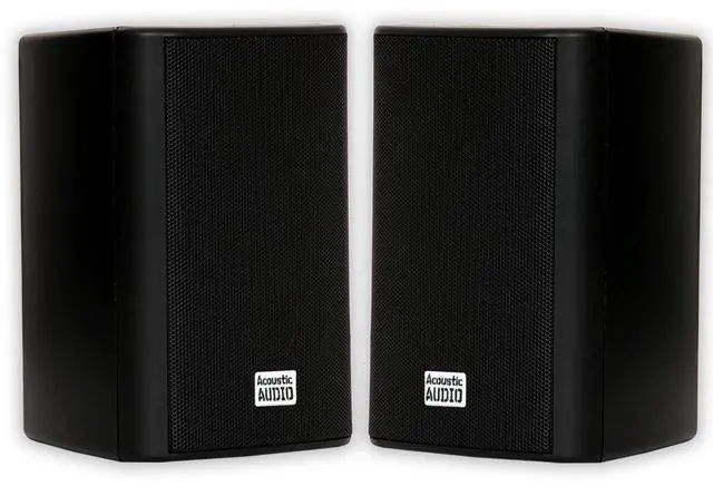 Main image of Acoustic Audio by Goldwood AA351B 2 Way High Performance Indoor Outdoor 500W Speakers with Powerful Bass (1 Pair, Black)