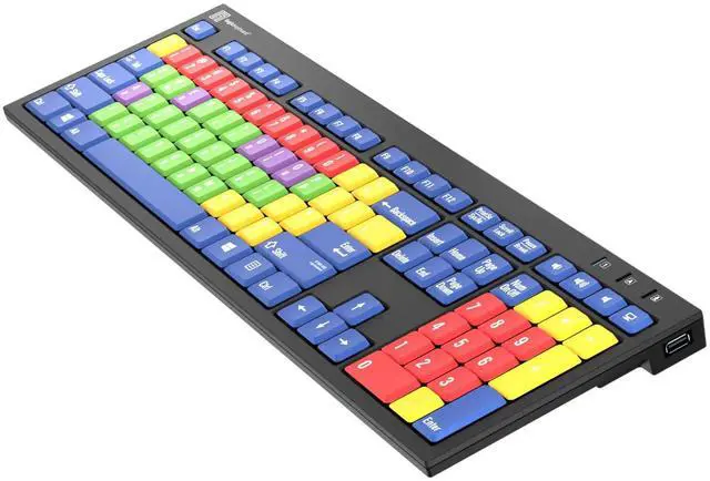 Alt view image 5 of 5 - Logickeyboard Kids Learning Board  Teaching Vowels and Consonants, and Lowercase vs Capital Letters  for School and Private use  Plug-and-Play with Windows 7-11 - LKB-LBHS-BJPU-US