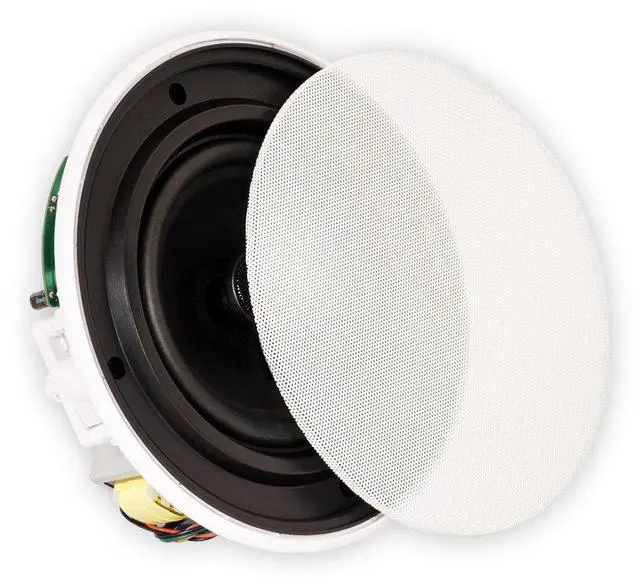 Alt view image 2 of 5 - Theater Solutions TSQ670 In Ceiling 70 Volt 6.5" Speakers Quick Install Pair , White
