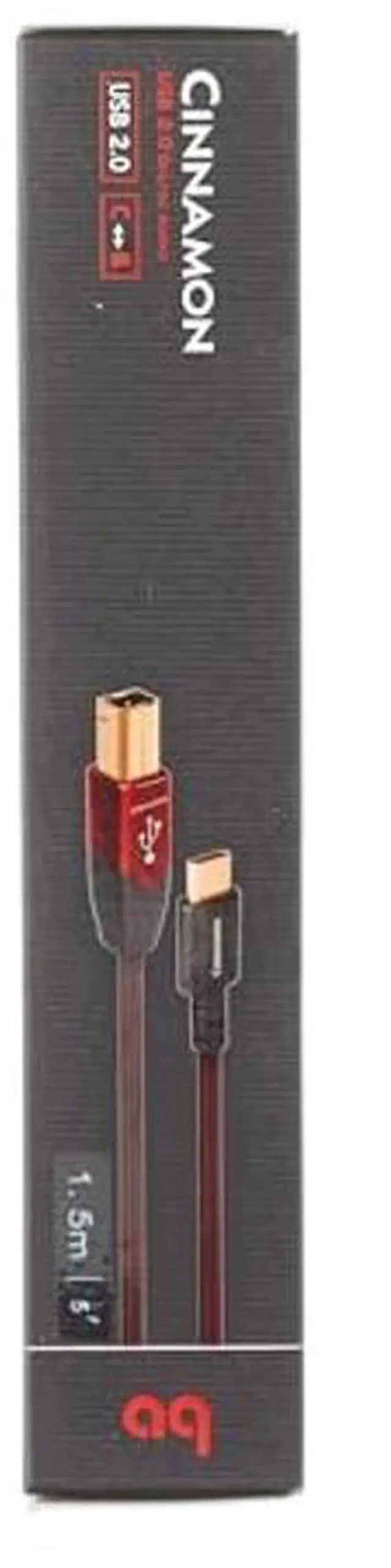 Alt view image 5 of 5 - AudioQuest Cinnamon USB B to Type C Cable 1.5m USB B to C Cable