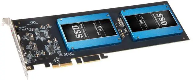 Alt view image 4 of 4 - SoNNeT Tempo 2.5" SATA SSD RAID PCIe Card (FUS-SSD-2RAID-E)