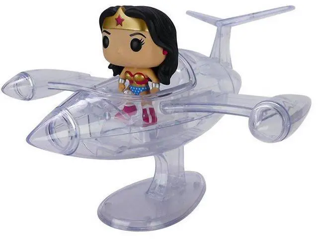 Alt view image 3 of 4 - Funko W o n d e r W o m a n w/The Invisible Jet: P o p ! Rides Vinyl Figurine Bundle with 1 Comics Theme Compatible Trading Card (016 - 07180)