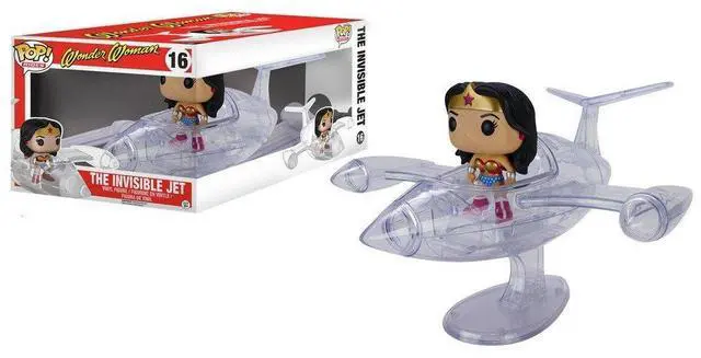 Alt view image 4 of 4 - Funko W o n d e r W o m a n w/The Invisible Jet: P o p ! Rides Vinyl Figurine Bundle with 1 Comics Theme Compatible Trading Card (016 - 07180)