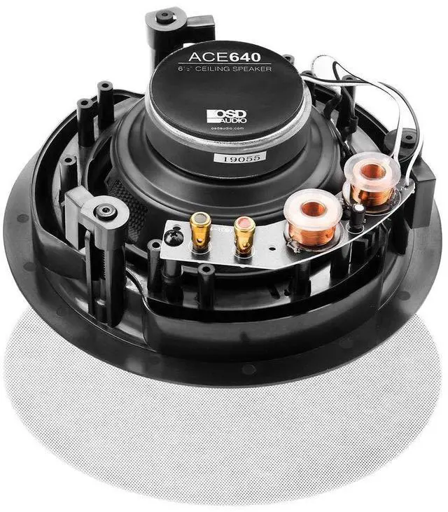 Alt view image 3 of 5 - OSD 6.5" in Ceiling Speaker Pair 150W, Trimless Magnetic Grille, Pivoting Tweeter, Paintable Grille ACE640