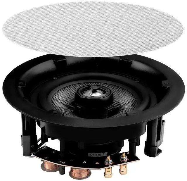 Alt view image 4 of 5 - OSD 6.5" in Ceiling Speaker Pair 150W, Trimless Magnetic Grille, Pivoting Tweeter, Paintable Grille ACE640