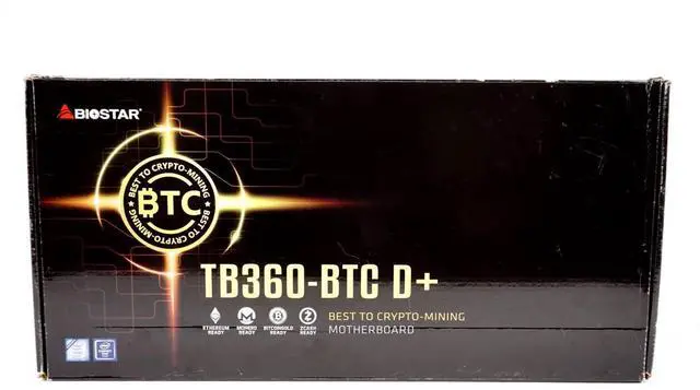 Alt view image 4 of 5 - Biostar TB360-BTC D+ (Intel 8th and 9th Gen) LGA1151 SODIMM DDR4 8 GPU Support GPU Mining Motherboard. Requires CPU with IGFX and Server Power Supply.
