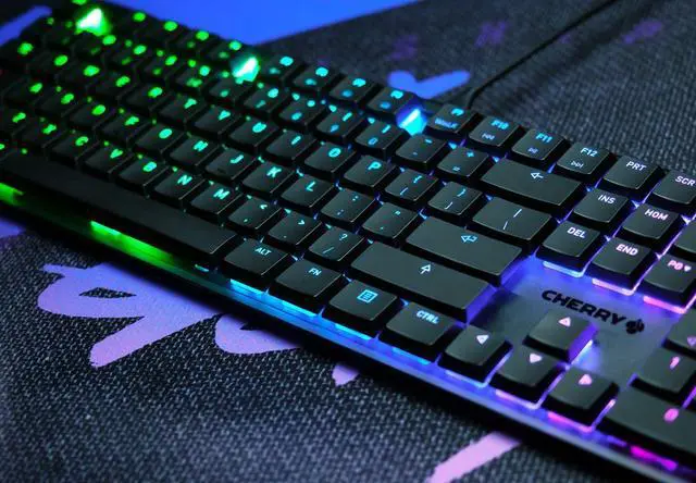 Alt view image 2 of 5 - Cherry MX 10.0N RGB Mechanical Keyboard MX Low Profile Speed switches, Aluminum housing, Premium Keyboard for Gaming and Work. G8A-25010LVBUS-2
