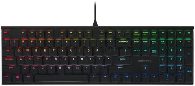 Main image of Cherry MX 10.0N RGB Mechanical Keyboard MX Low Profile Speed switches, Aluminum housing, Premium Keyboard for Gaming and Work. G8A-25010LVBUS-2