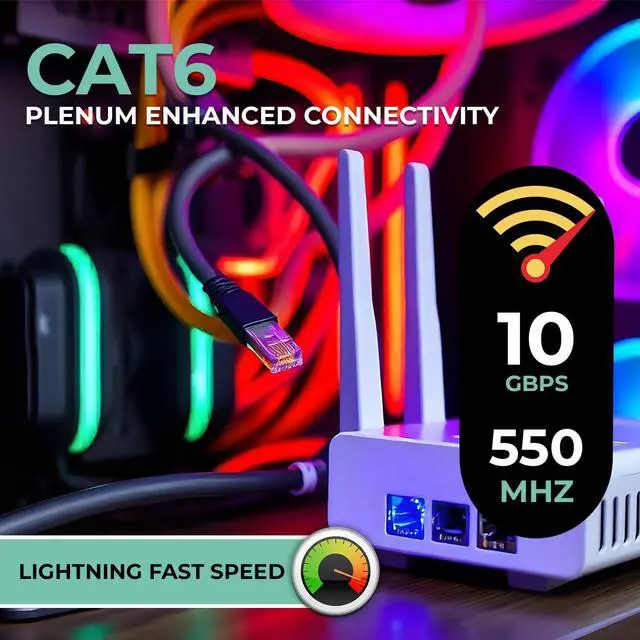 Alt view image 3 of 5 - ATS Cables | CAT6 Plenum (CMP) Cable 1000FT | DSX-8000 Network Analyzer Test Passed | 23AWG 4Pair, Solid 550MHz Ethernet Cables 10Gigabit UTP, Available in 9 Colors (Cat6 Plenum Cable, White, 1000ft)