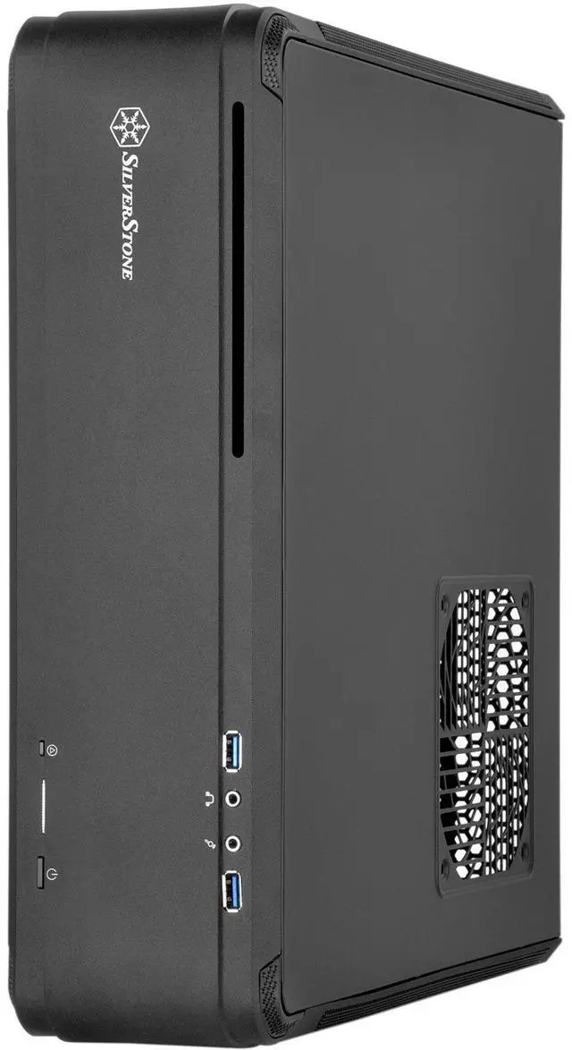 Alt view image 3 of 5 - SilverStone Technology Fortress Z Aluminum Unibody Mini-ITX/DTX Small Form Factor SFX Computer Case with PCI-E Riser and Custom Low Profile Fans FTZ01B Black