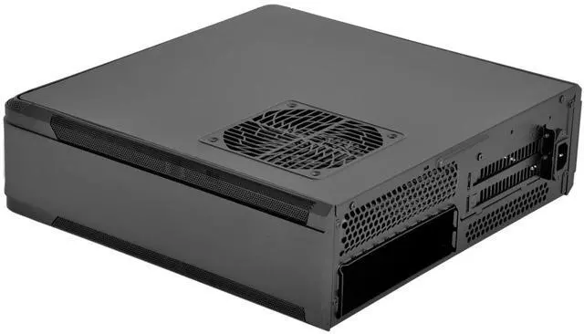 Alt view image 4 of 5 - SilverStone Technology Fortress Z Aluminum Unibody Mini-ITX/DTX Small Form Factor SFX Computer Case with PCI-E Riser and Custom Low Profile Fans FTZ01B Black