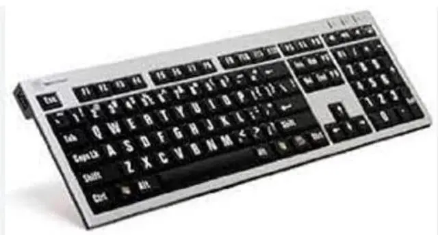 Alt view image 5 of 5 - Logickeyboard Large Print Computer USB Wired Keyboard Slim Compatible with PC - Part Number LKBU-LPRNTWB-AJPU-US