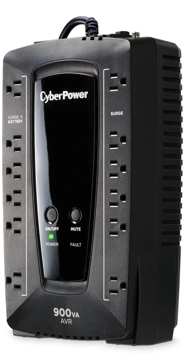 Alt view image 2 of 5 - CyberPower AVRG900U AVR UPS System, 900VA/480W, 12 Outlets, Compact