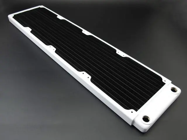 Alt view image 4 of 5 - XSPC TX480 Ultra Thin Radiator, 120mm x 4, Quad Fan, White