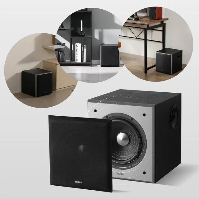 Alt view image 5 of 5 - Edifier T5 Powered Subwoofer - 70w RMS Active Woofer with 8 inch Driver and Low Pass Filter