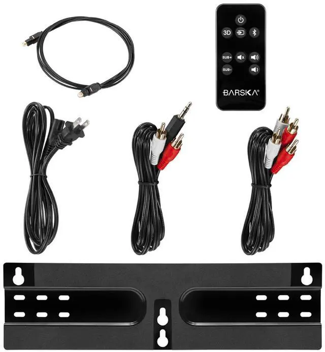 Alt view image 4 of 5 - BARSKA Edge Plug-and-Play Sound Deck XT-200, with 3D Audio Technology, Enhanced Design, Bluetooth Connection, and High Fidelity Sound, One Cable to the TV and One to the Wall, Black