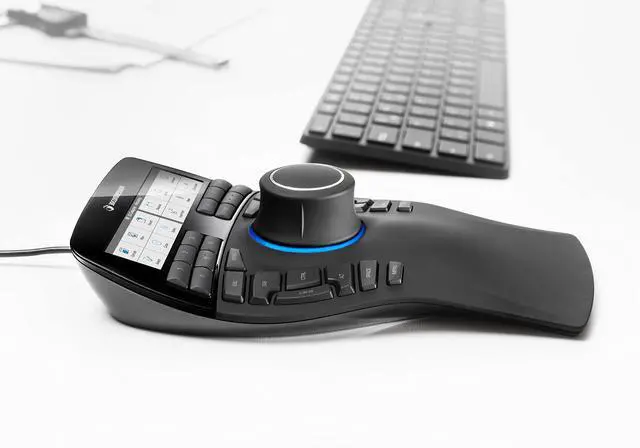 Alt view image 4 of 5 - 3Dconnexion SpaceMouse Enterprise USB Left-Handed 3DX-700056, 31 Programmable Keys, Black