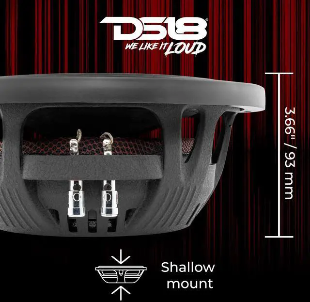 Alt view image 3 of 5 - DS18 IXS10.4S Shallow Car Subwoofer - 10" 1200W MAX Power, 600W RMS, Single Voice Coil, 4 Ohms Impedance (1 Speaker)