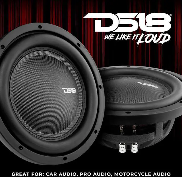 Alt view image 4 of 5 - DS18 IXS10.4S Shallow Car Subwoofer - 10" 1200W MAX Power, 600W RMS, Single Voice Coil, 4 Ohms Impedance (1 Speaker)