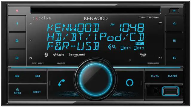 Main image of Kenwood Excelon DPX795BH Double DIN Bluetooth in-Dash Car Stereo CD Receiver with Amazon Alexa Compatibility