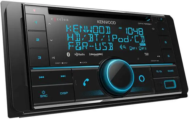 Alt view image 4 of 5 - Kenwood Excelon DPX795BH Double DIN Bluetooth in-Dash Car Stereo CD Receiver with Amazon Alexa Compatibility