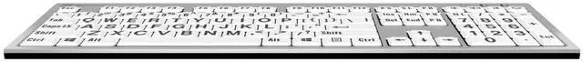 Alt view image 5 of 5 - Logickeyboard 'Slimline' with Large Print  Black Letters on White Keys  Made for Windows PC  Including LogicLight Lamp  p/n LKBU-LPRNTBW-AJPU-US