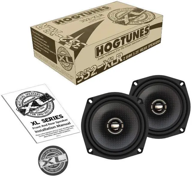 Main image of Hogtunes 352-XLR High Performance XL Series 5.25" Rear Speakers (2 Pack), Fits 1998-2013 Harley-Davidson Motorcycles