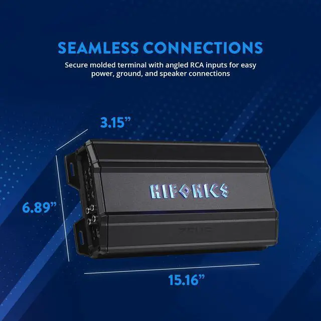 Alt view image 2 of 5 - Hifonics Zeus Delta 1,350 Watt Compact 4 Channel Nickel Plated Mobile Car Audio Amplifier with Auto Turn On Feature, ZD-1350.4D, Black