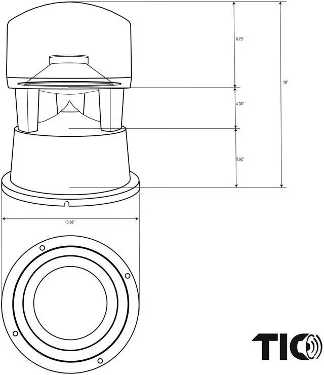 Alt view image 5 of 5 - TIC B50 Premium Outdoor Weather-Resistant Omnidirectional In-Ground Subwoofer