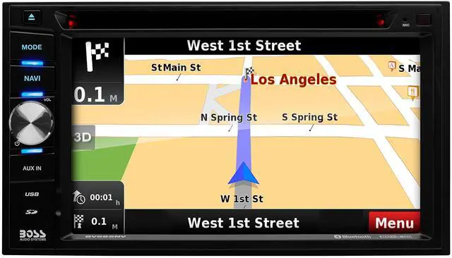 Alt view image 5 of 5 - BOSS Audio Systems Elite BN965BLC Car GPS Navigation DVD Player - Double Din, Bluetooth Audio and Calling, 6.5 Inch LCD Touchscreen Monitor, MP3/CD/DVD/USB/SD, Aux-in, AM/FM Radio Receiver
