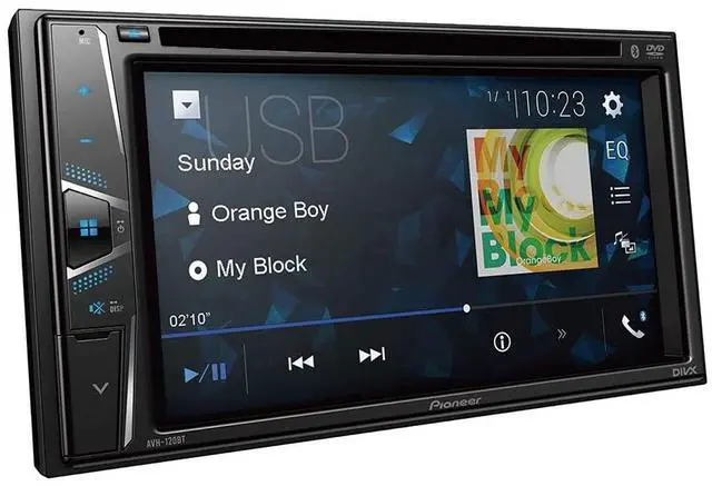Main image of Pioneer AVH-120BT 6.2 Inch Double Din DVD/MP3/CD Player with Touchscreen Bluetooth.