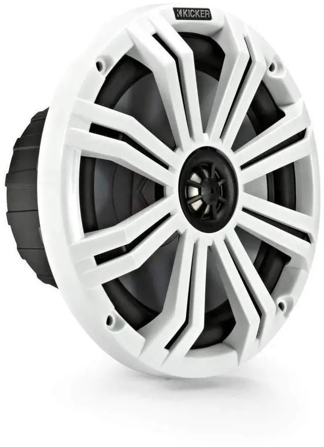 Alt view image 5 of 5 - Kicker 8" White Marine LED Speakers - 1-Pair of OEM Replacement Speakers