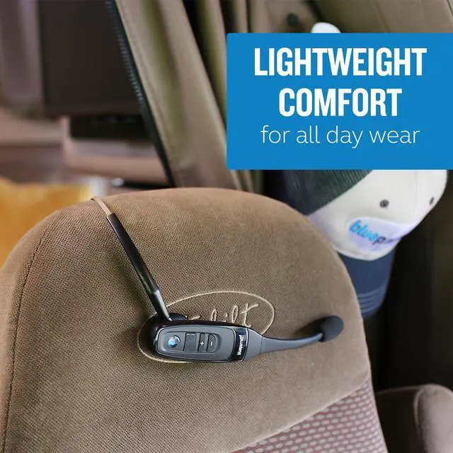 Alt view image 4 of 5 - BlueParrott C400-XT Mono Bluetooth Wireless Headphones 96% Noise Canceling Trucker Headset with Mic, Convertible Over Head to Behind Neck Style with 300 ft. Wireless Range, 24 hrs. Talk Time, Black