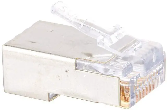 Main image of Platinum Tools 105020 Shielded Cat5e EZ-RJ45 Connectors, 100pc. Bag
