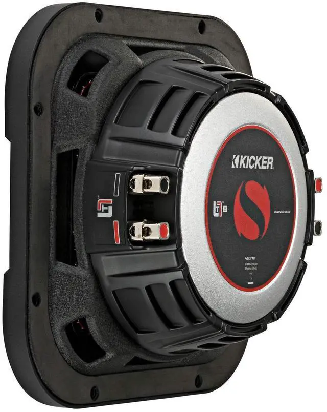 Alt view image 4 of 5 - Kicker 46L7T82 L7T L7-Thin 8-Inch (20cm) Subwoofer, Dual Voice Coil, 2-Ohm, 350 Watt