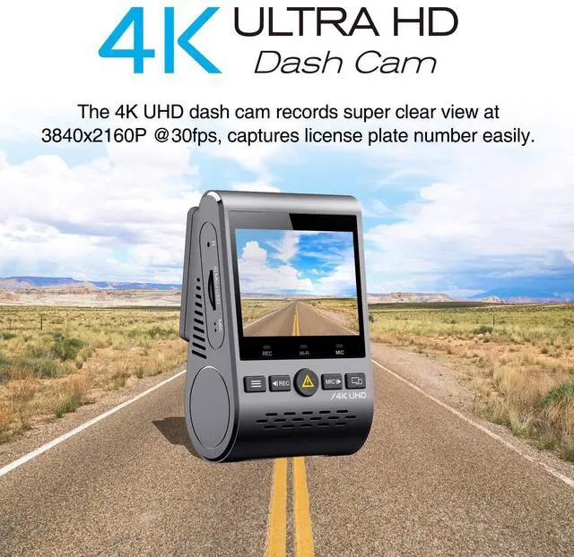 Alt view image 2 of 5 - VIOFO A129 Pro 4K Dash Cam 3840x2160P Ultra HD 4K Dash Camera 8MP Sensor GPS Wi-Fi, Buffered Parking Mode, G-Sensor, Motion Detection, WDR, Loop Recording