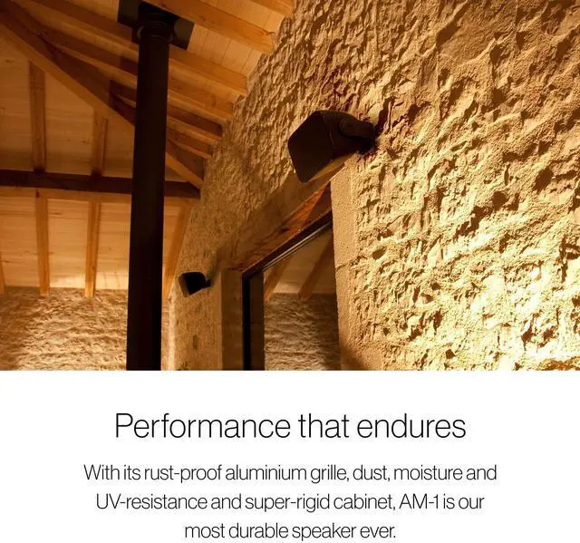 Alt view image 4 of 5 - Bowers & Wilkins AM-1 Architectural Monitor Weather-Resistant Loudspeaker for Patio, Garden, or Poolside, 1" Aluminum-Dome Tweeter, 5" Glassfibre Cone Midrange & Auxiliary Bass Radiator (Pair, White)
